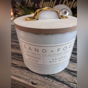 SAND + FOG White Candle - Ambered Wood Scent